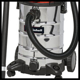 Aspirator umed/uscat Einhell TC - VC 1930 SA, 1.500 wati, recipient din otel inoxidabil de 30 de litri, priza automata, inclusiv furtun de aspirare si tub prelungitor, duza combinata/duza pentru spatii inguste, diverse filtre Einhell - scule electrice si unelte profesionale - BricoMart