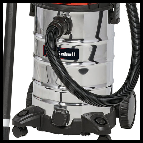 Aspirator umed/uscat Einhell TC - VC 1930 SA, 1.500 wati, recipient din otel inoxidabil de 30 de litri, priza automata, inclusiv furtun de aspirare si tub prelungitor, duza combinata/duza pentru spatii inguste, diverse filtre Einhell - scule electrice si unelte profesionale - BricoMart