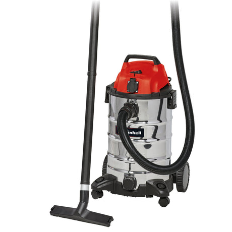 Aspirator umed/uscat Einhell TC - VC 1930 SA, 1.500 wati, recipient din otel inoxidabil de 30 de litri, priza automata, inclusiv furtun de aspirare si tub prelungitor, duza combinata/duza pentru spatii inguste, diverse filtre Einhell - scule electrice si unelte profesionale - BricoMart