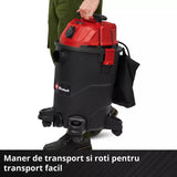 Aspirator umed/uscat Einhell TC-VC 3055 A, 850 W, putere de aspirare 190 mbar, priza automata, recipient de colectare de 30 l, maner de transport, incl. duze, filtre si sac de colectare a murdariei - imagine 9