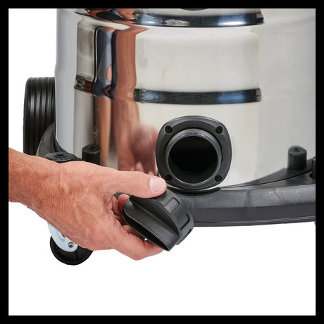 Aspirator umed/uscat Einhell TE - VC 2025 SACL, clasa de protectie impotriva prafului L, pentru particule de praf cu valori OEL >1 mg/m³, rezervor din otel inoxidabil de 25 de litri, sistem de curatare a filtrului, inclusiv duze si filtru Einhell - scule electrice si unelte profesionale - BricoMart