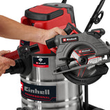 Aspirator umed/uscat pe acumulator Einhell Professional TP - VC 36/30 S Auto - Solo Power X - Change, 36 V, recipient de 30 l, 150 mbar, pornire automata, ECO/BOOST, incl. filtru si duze, acumulator neinclus Einhell - scule electrice si unelte profesionale - BricoMart
