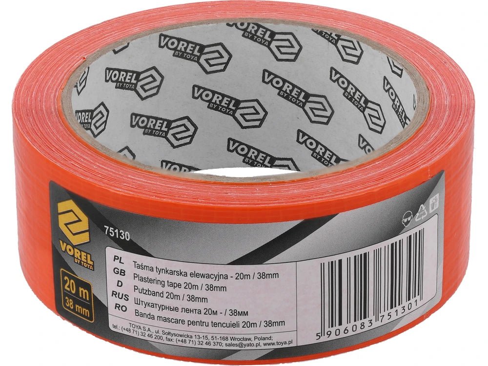BANDA MASCARE TENCUIALA, PORTOCALIU, 20M/38MM Vorel 75130 Vorel - scule electrice si unelte profesionale - BricoMart