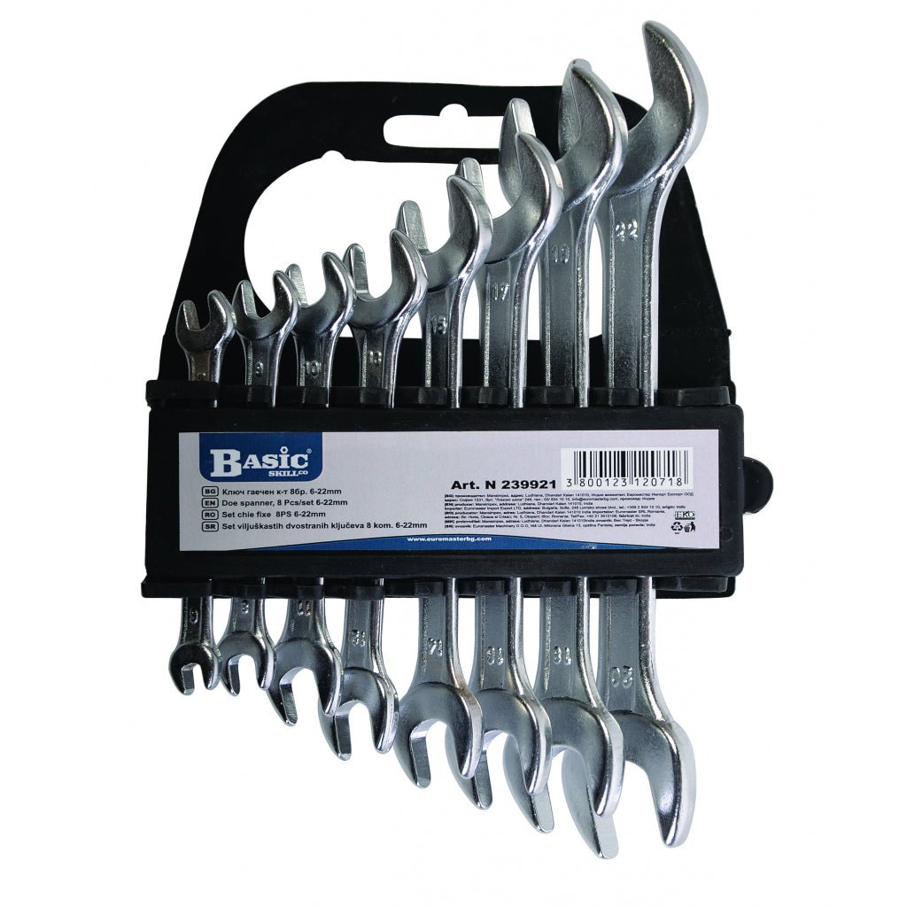 BASIC Cheie fixa 6 - 22mm set 8pcs BS Suport functional din plastic Basic - scule electrice si unelte profesionale - BricoMart