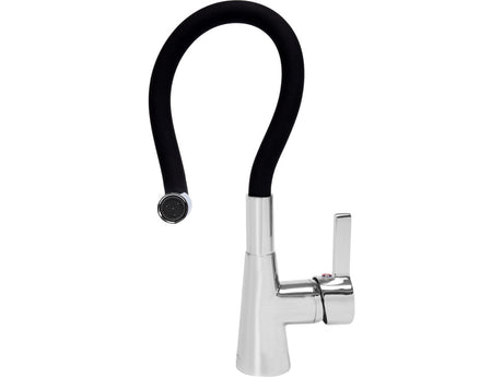 BATERIE DE BUCATARIE CU FURTUN FLEXIBIL, NEGRU Fala 75705 - Baterii pentru chiuvete, 15 cm, ergonomic, inox Fala - scule electrice si unelte profesionale - BricoMart