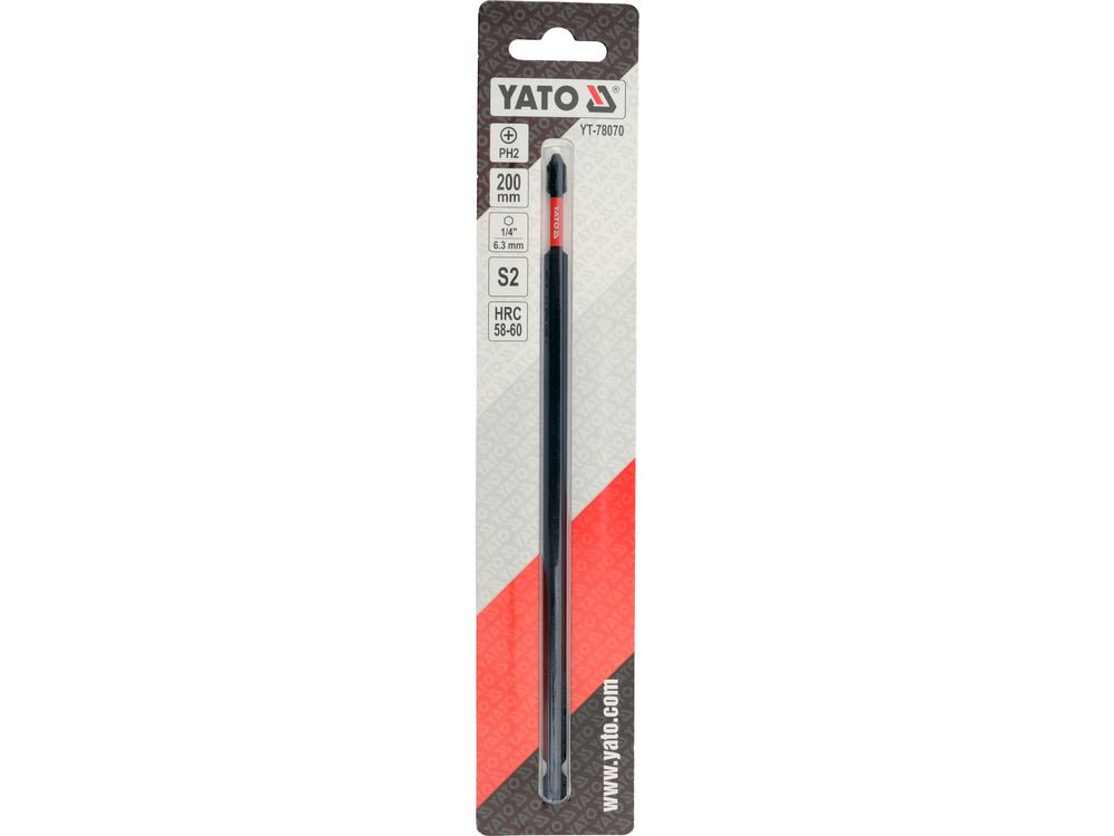 Bit de impact YATO YT-78070, 1/4, 200 mm PH2, 1 buc. - imagine 4