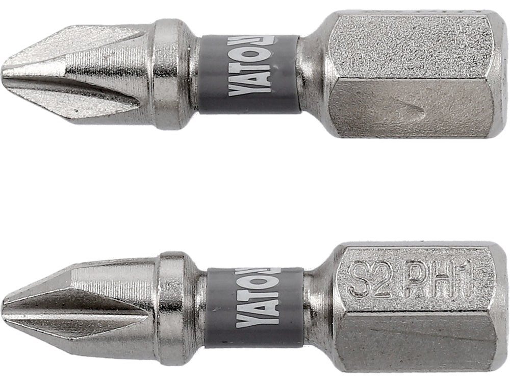 BITI 1/4 25MM PH1, 2 BUC, NI Yato YT - 78000 - 6.3 mm, 25 mm Yato - scule electrice si unelte profesionale - BricoMart