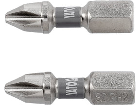 BITI 1/4 25MM PH2, 2 BUC, NI Yato YT - 78001 - 6.3 mm, 25 mm Yato - scule electrice si unelte profesionale - BricoMart