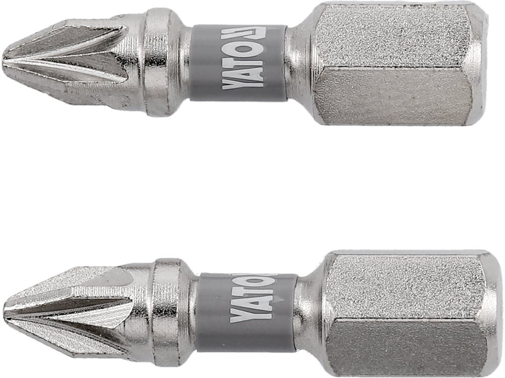BITI 1/4 25MM PZ1, 2 BUC, NI Yato YT - 78003 - 6.3 mm, 25 mm Yato - scule electrice si unelte profesionale - BricoMart