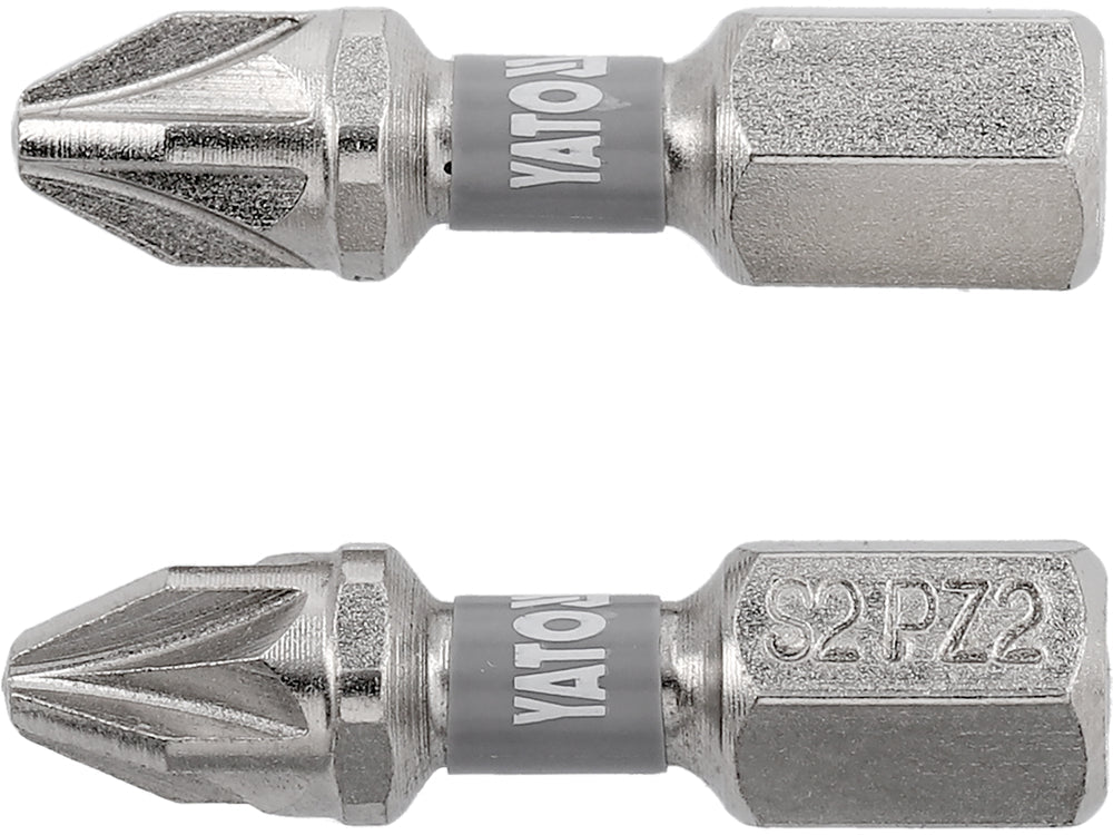 BITI 1/4 25MM PZ2, 2 BUC, NI Yato YT - 78004 - 6.3 mm, 25 mm Yato - scule electrice si unelte profesionale - BricoMart