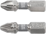 BITI 1/4 25MM PZ2, 2 BUC, NI Yato YT - 78004 - 6.3 mm, 25 mm Yato - scule electrice si unelte profesionale - BricoMart
