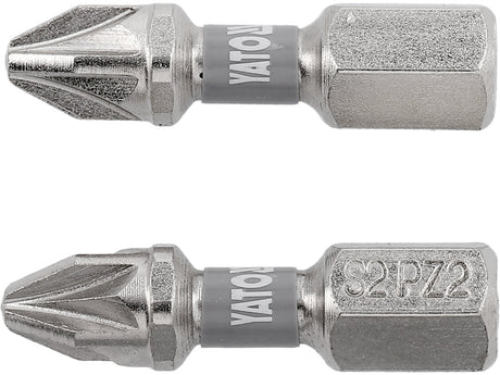 BITI 1/4 25MM PZ2, 2 BUC, NI Yato YT - 78004 - 6.3 mm, 25 mm Yato - scule electrice si unelte profesionale - BricoMart