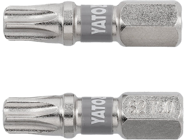 BITI 1/4 25MM T30, 2 BUC, NI Yato YT - 78015 - 6.3 mm, 25 mm Yato - scule electrice si unelte profesionale - BricoMart