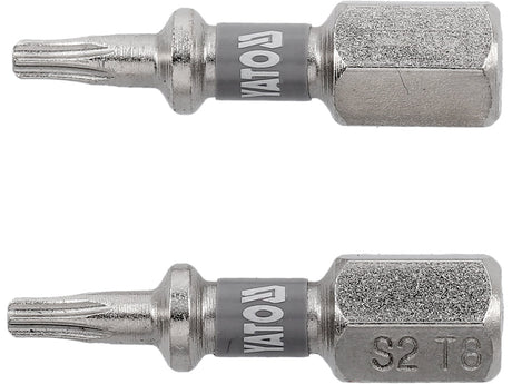 BITI 1/4 25MM T8, 2 BUC, NI Yato YT - 78010 - 6.3 mm, 25 mm Yato - scule electrice si unelte profesionale - BricoMart