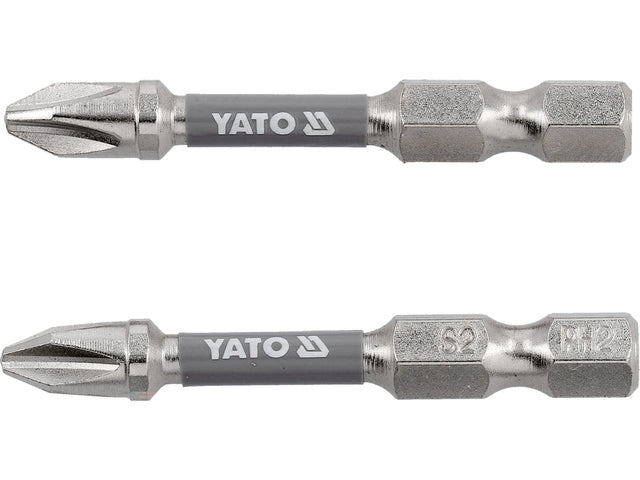 BITI 1/4 50MM PH2, 2 BUC, NI Yato YT - 78021 - 6.3 mm, 50 mm Yato - scule electrice si unelte profesionale - BricoMart