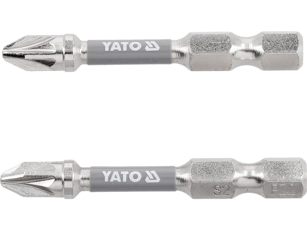 BITI 1/4 50MM PZ2, 2 BUC, NI Yato YT - 78024 - 6.3 mm, 50 mm Yato - scule electrice si unelte profesionale - BricoMart
