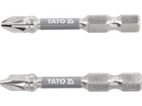 BITI 1/4 50MM PZ2, 2 BUC, NI Yato YT - 78024 - 6.3 mm, 50 mm Yato - scule electrice si unelte profesionale - BricoMart
