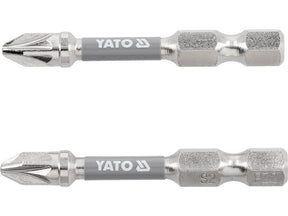 BITI 1/4 50MM PZ2, 2 BUC, NI Yato YT - 78024 - 6.3 mm, 50 mm Yato - scule electrice si unelte profesionale - BricoMart