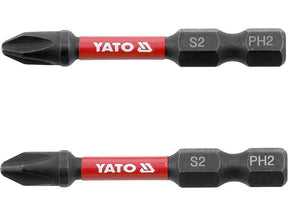 BITI DE IMPACT 1/4 50MM PH2 2 BUC Yato YT - 78041 - 6.3 mm, 50 mm Yato - scule electrice si unelte profesionale - BricoMart