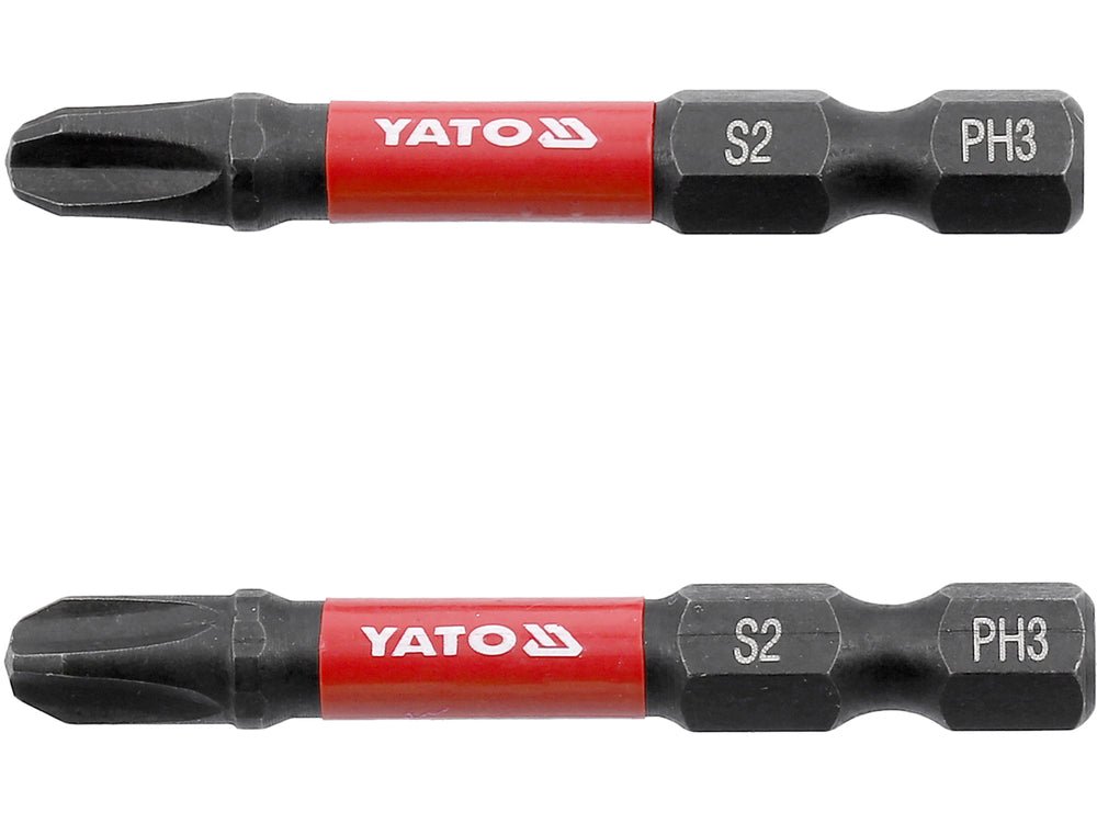 BITI DE IMPACT 1/4 50MM PH3 2 BUC Yato YT - 78042 - 6.3 mm, 50 mm Yato - scule electrice si unelte profesionale - BricoMart