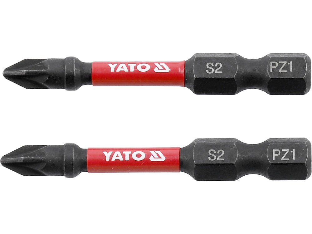 BITI DE IMPACT 1/4 50MM PZ1 2 BUC Yato YT - 78043 - 6.3 mm, 50 mm Yato - scule electrice si unelte profesionale - BricoMart
