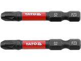 BITI DE IMPACT 1/4 50MM PZ3 2 BUC Yato YT - 78045 - 6.3 mm, 50 mm Yato - scule electrice si unelte profesionale - BricoMart