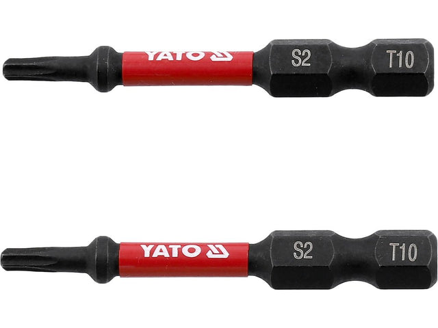 BITI DE IMPACT 1/4 50MM T10 2 BUC Yato YT - 78051 - 6.3 mm, 50 mm Yato - scule electrice si unelte profesionale - BricoMart