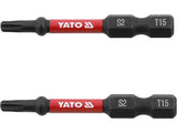 BITI DE IMPACT 1/4 50MM T10 2 BUC Yato YT - 78052 - 6.3 mm, 50 mm Yato - scule electrice si unelte profesionale - BricoMart