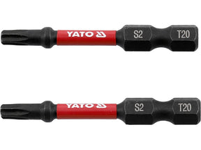 BITI DE IMPACT 1/4 50MM T20 2 BUC Yato YT - 78053 - 6.3 mm, 50 mm Yato - scule electrice si unelte profesionale - BricoMart