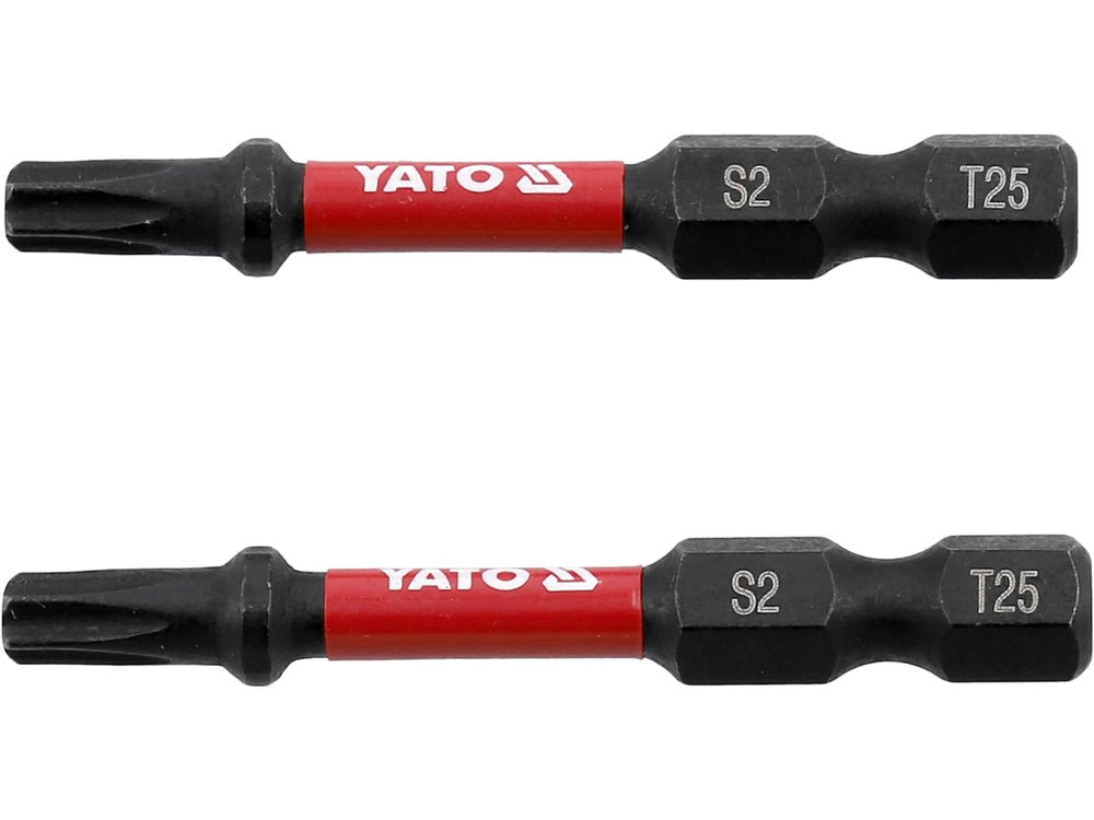 BITI DE IMPACT 1/4 50MM T25 2 BUC Yato YT - 78054 - 6.3 mm, 50 mm Yato - scule electrice si unelte profesionale - BricoMart