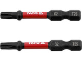 BITI DE IMPACT 1/4 50MM T25 2 BUC Yato YT - 78054 - 6.3 mm, 50 mm Yato - scule electrice si unelte profesionale - BricoMart