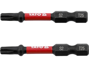 BITI DE IMPACT 1/4 50MM T25 2 BUC Yato YT - 78054 - 6.3 mm, 50 mm Yato - scule electrice si unelte profesionale - BricoMart