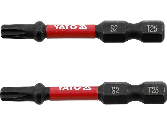 BITI DE IMPACT 1/4 50MM T25 2 BUC Yato YT - 78054 - 6.3 mm, 50 mm Yato - scule electrice si unelte profesionale - BricoMart