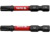 BITI DE IMPACT 1/4 50MM T30 2 BUC Yato YT - 78056 - 6.3 mm, 50 mm Yato - scule electrice si unelte profesionale - BricoMart