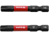 BITI DE IMPACT 1/4 50MM T40 2 BUC Yato YT - 78057 - 6.3 mm, 50 mm Yato - scule electrice si unelte profesionale - BricoMart
