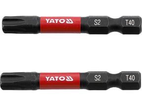 BITI DE IMPACT 1/4 50MM T40 2 BUC Yato YT - 78057 - 6.3 mm, 50 mm Yato - scule electrice si unelte profesionale - BricoMart
