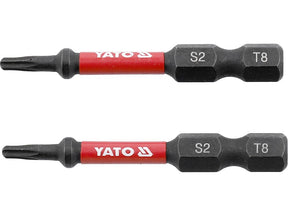BITI DE IMPACT 1/4 50MM T8 2 BUC Yato YT - 78050 - 6.3 mm, 50 mm Yato - scule electrice si unelte profesionale - BricoMart
