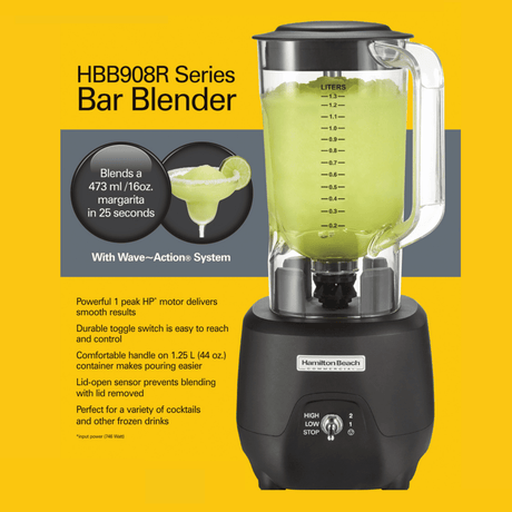Blender profesional pentru barmani HBB908R-CE de 1,25 l, Hamilton Beach Commercial