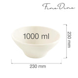 Bol conic Fine Dine, Crema 1000 ml, 190x75 mm