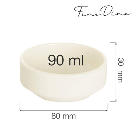 Bol Fine Dine, Crema 90 ml, 80 mm