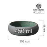 Bol Goro Brown Green 140 mm, 450 ml, Fine Dine