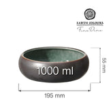 Bol Goro Brown Green 195mm, 1000ml, Fine Dine