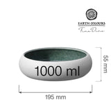 Bol Goro White Green 195 mm, 1000 ml Fine DIne