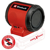 Boxa pe acumulator Einhell TC - SR 18 Li BT - Solo Power X - Change (litiu - ion, max. 85 dB, Bluetooth, port AUX/USB, panou de control intuitiv, fara acumulator sau incarcator Einhell - scule electrice si unelte profesionale - BricoMart