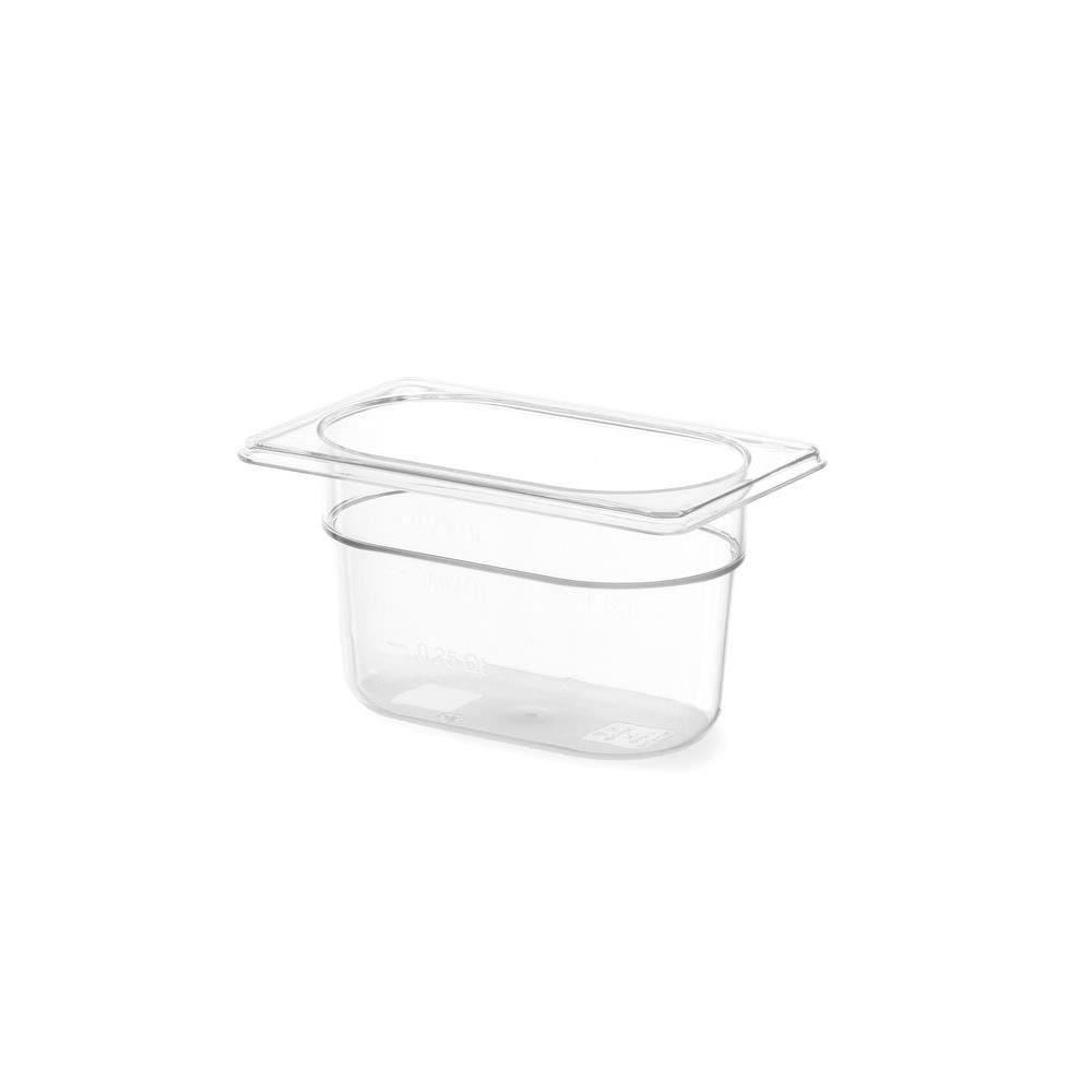 Tava Hendi Gastronorm GN 1/3 150 mm 5.7 litri, policarbonat transparent