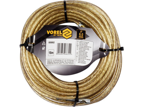Cablu otel cu protectie VOREL 85002, pentru sigiliu, 6 mm, 18 m