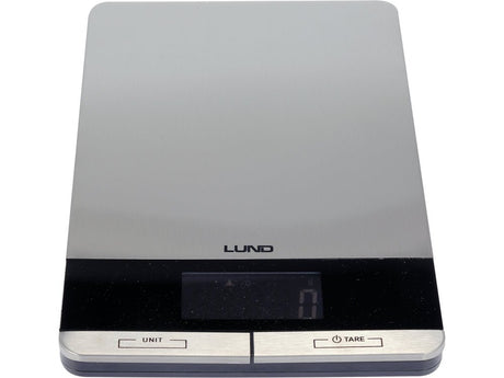CANTAR DE BUCATARIE, OTEL INOXIDABIL, 15X22.5X1.5CM Lund 68362 - 5 kg, 5000 g, 1g, 56 x 25 mm Lund - scule electrice si unelte profesionale - BricoMart