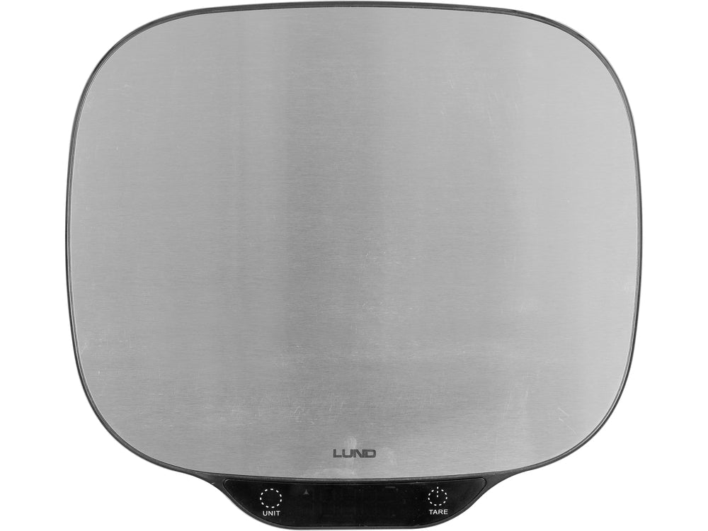 CANTAR DE BUCATARIE, OTEL INOXIDABIL, 27X25X1.8CM Lund 68363 - 5 kg, 5000 g, 1g, 55 x 20 mm Lund - scule electrice si unelte profesionale - BricoMart