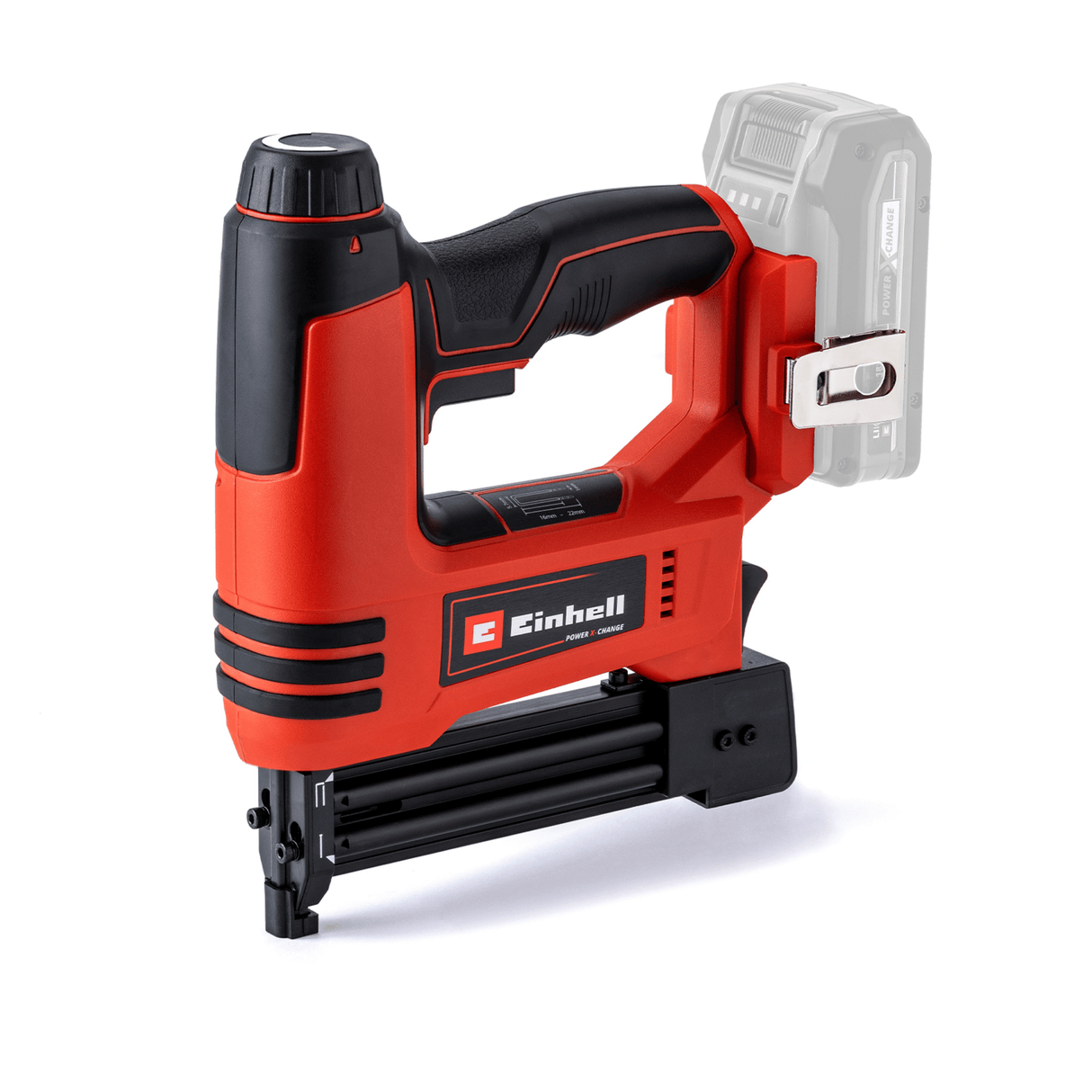 Capsator si Pistol de cuie pe acumulator Einhell TE - CN 18 Li - Solo Power X - Change (Li - ion, 18V, max. 20 de focuri pe minut, incl. 300 de cuie, incl. 300 de capse, fara acumulator sau incarcator Einhell - scule electrice si unelte profesionale - BricoMart