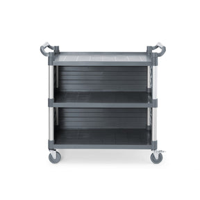 Cărucior de serviciu cu panouri laterale, 3 rafturi, 1010x500x(h)960 mm AmberBox